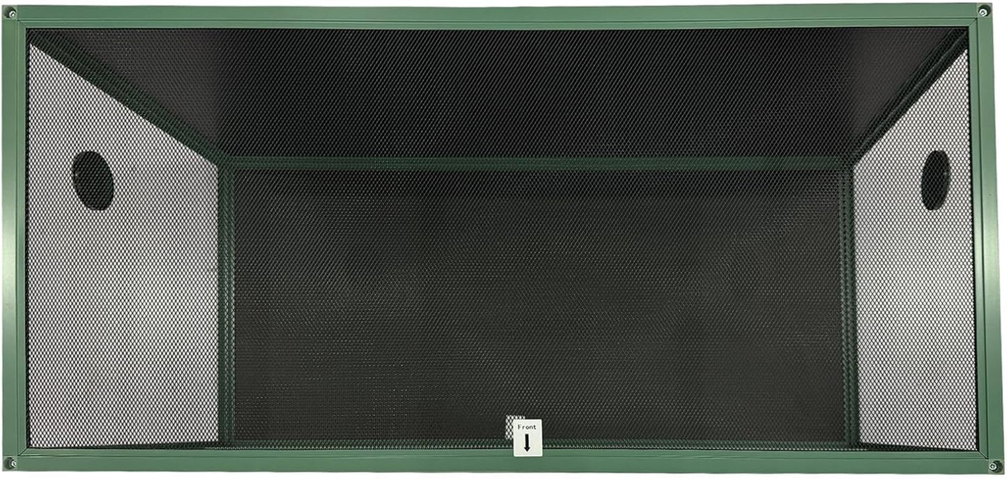 120 Gal Bearded Dragon Tank 4 X2 X2 Reptile Terrarium Enclosure with Sliding Glass Doors, Snake Enclosure Heavy Duty Top Screen Ventilation, Easy to Assemble Green