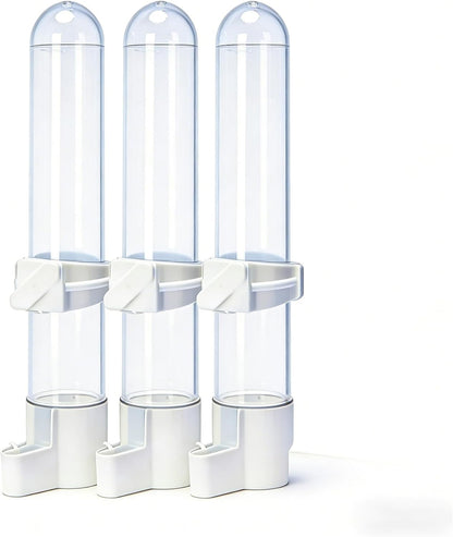 Automatic Bird Water Dispenser Cage Hanging Water Feeder with Anti-Spill Design for Parakeet Canary Small Parrot Lovebirds (3PCS 120Ml Water Dispenser)