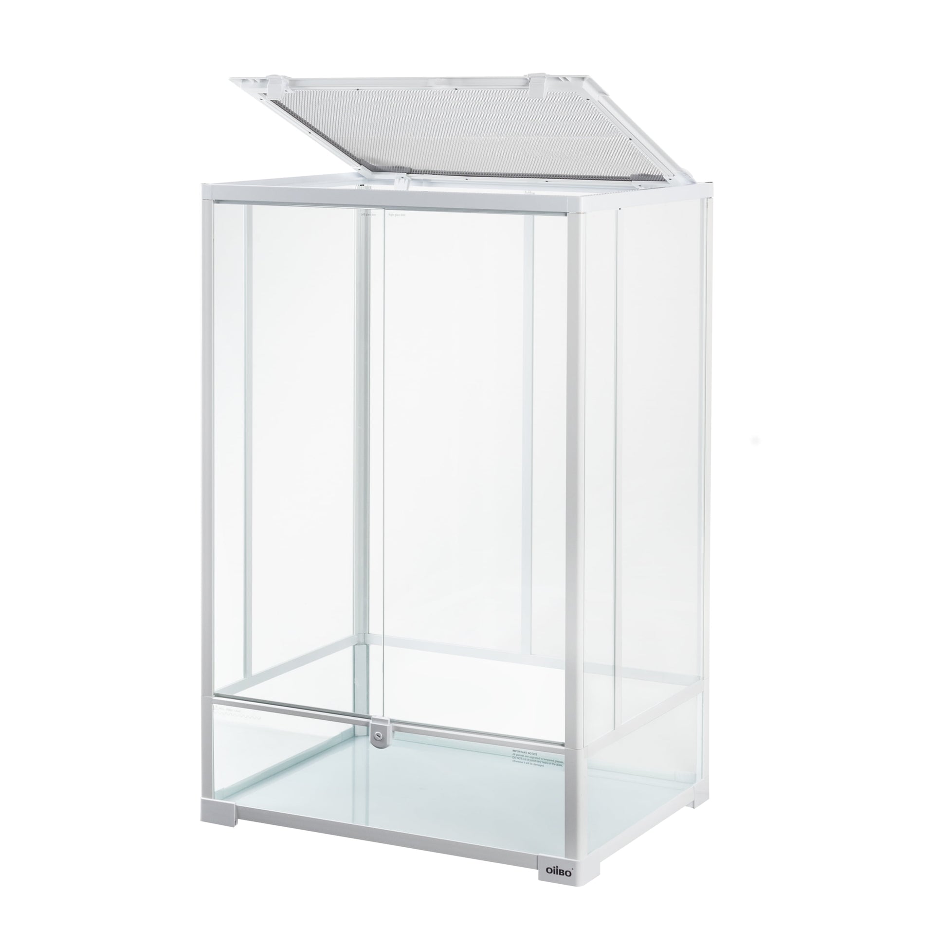 White Reptile Glass Terrarium 24 X 18 X 36 Inches