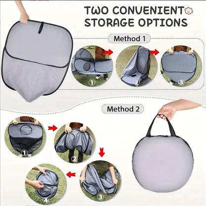 Portable Cat Tunnel Fence, Breathable Soft Tunnel, Indoor Outdoor Pet Enclosure, Cat Bed for Cats and Small Dogs, Includes Carry Bag