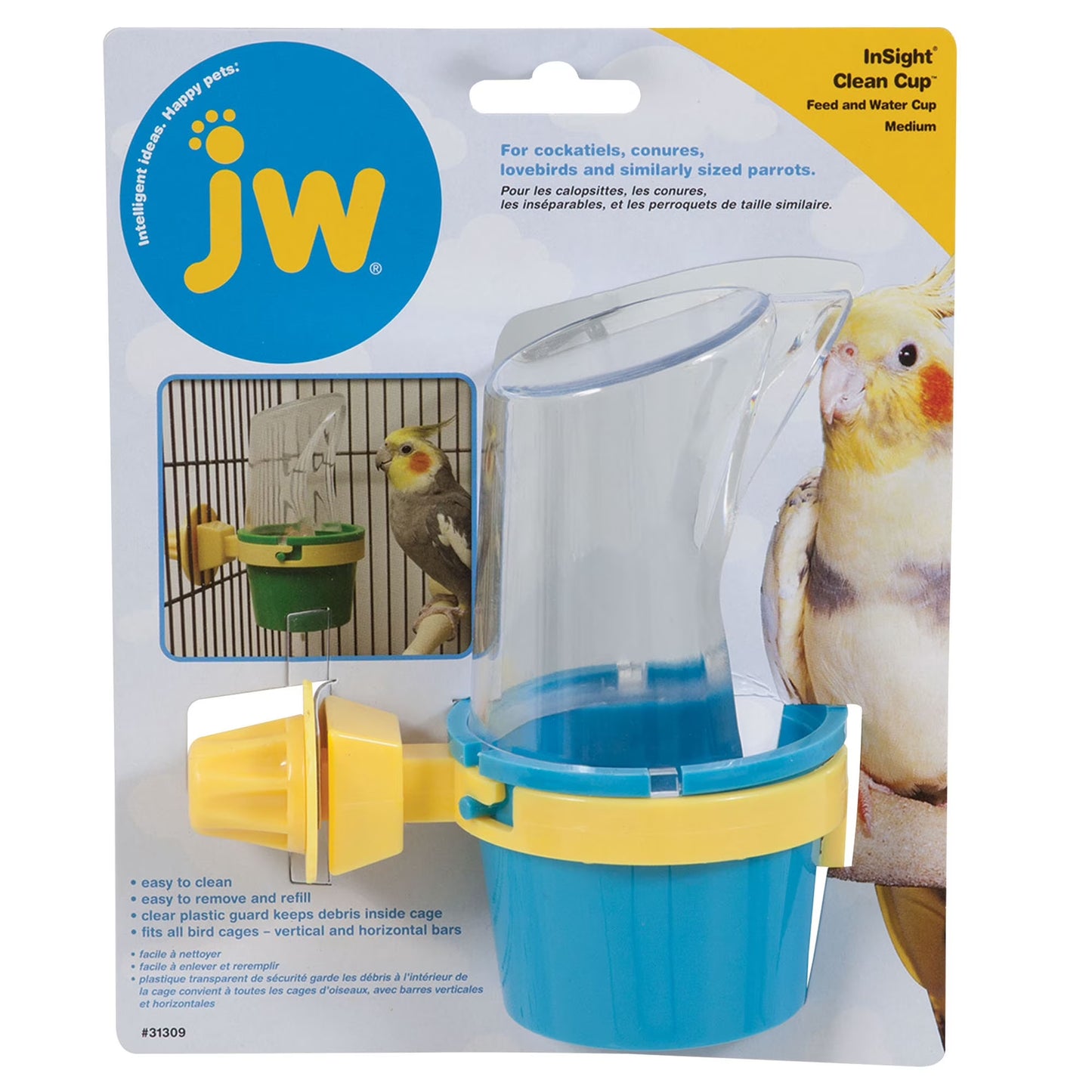 Pet Bird'S Cage Removable Clean Cup Feeder & Water Cup Bird Accessory, Medium, 3 Oz