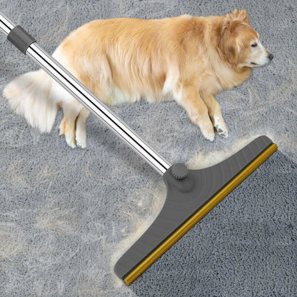 Adjustable Pet Hair Remover Brush with Hanging Ring - Versatile Cleaning Tool for Carpets and Floors, Ideal Gift for Pet Owners
