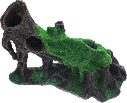 Aquarium Landscape Tree Stump Trunk Hollow Betta Cichlid Cave Rocks for Fish Hiding Tank Decoration Decorations