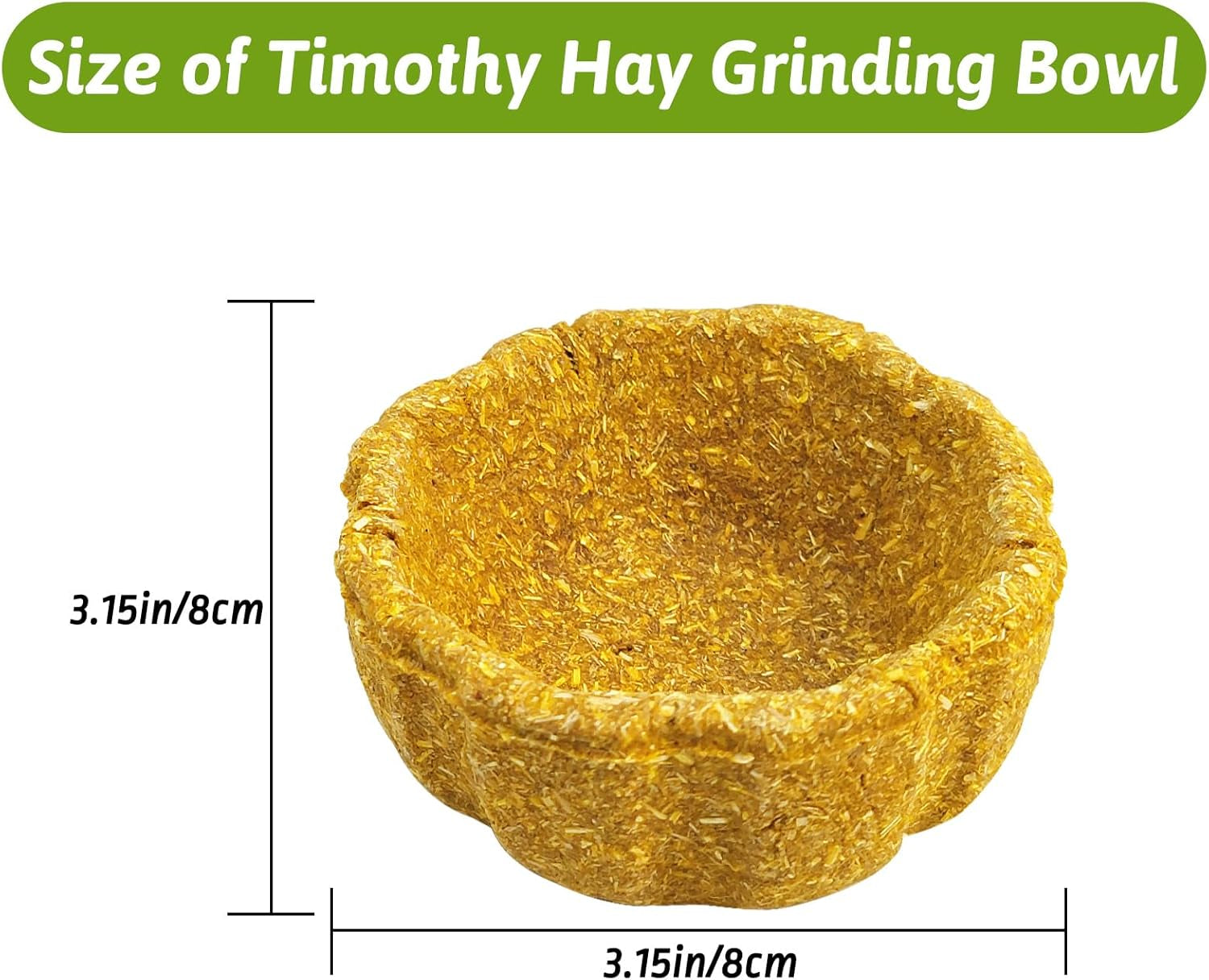 3 Pcs Hamster Edible Premium Timothy Hay Chew Bowl Pumpkin Blend Rabbit Treats for Teeth Chewing Chinchilla Chew & Decor Toys for Syrian Dwarf Hamsters Gerbils Mice