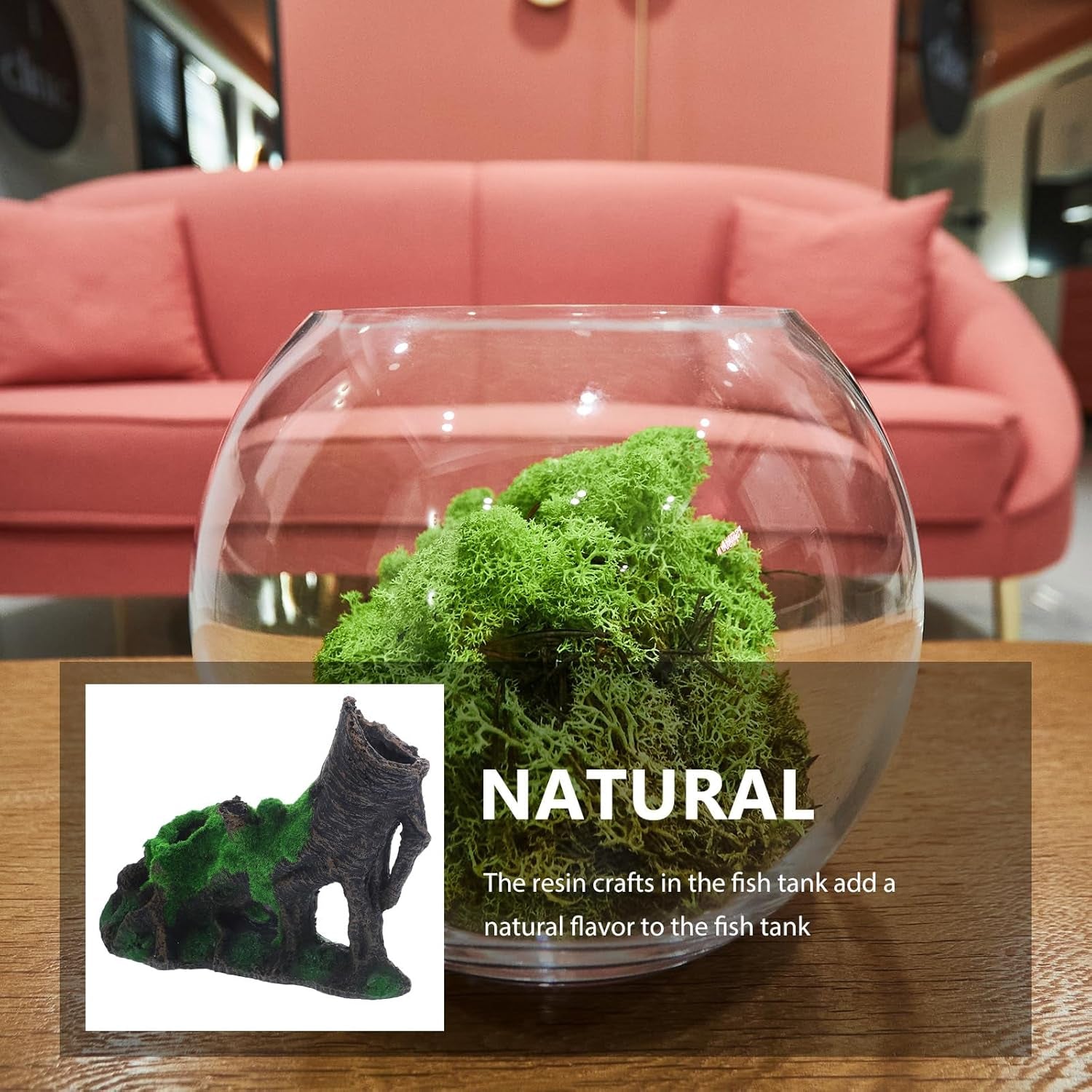 Aquarium Landscape Tree Stump Trunk Hollow Betta Cichlid Cave Rocks for Fish Hiding Tank Decoration Decorations