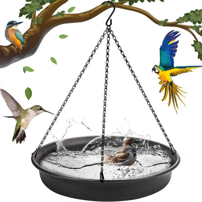 Outdoor Garden Bird Bath Tray, Hanging Bird Waterer, Bird Feeder, Bird Shower Basin, Gardening Accessory, Easy to Install, Bird Supplies