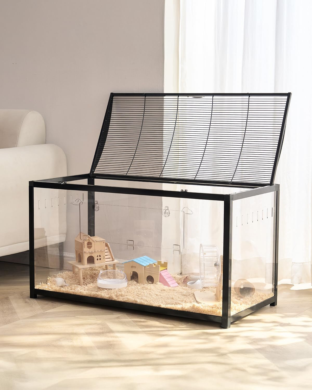 Hamster Cage, 360 Viewing Transparent Hamster Habitats, Small Animal Cage