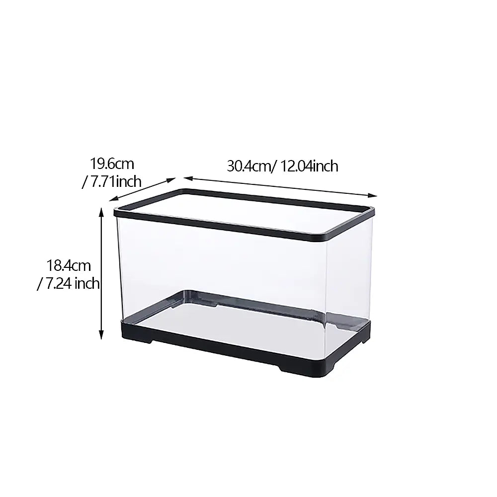 3 Gallons Small Fish Tank Aquarium Starter Kit for Home, Office, Room, Decorative Desktop, Betta Fish Tank with Landscape Set for Shrimp, Jellyfish, Goldfish