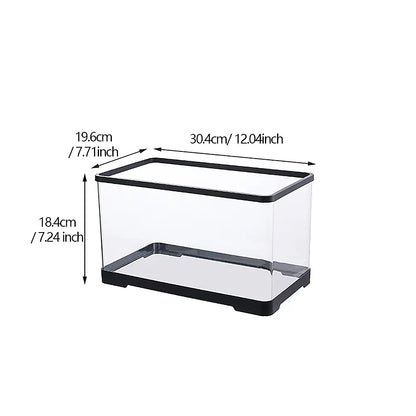 3 Gallons Small Fish Tank Aquarium Starter Kit for Home, Office, Room, Decorative Desktop, Betta Fish Tank with Landscape Set for Shrimp, Jellyfish, Goldfish