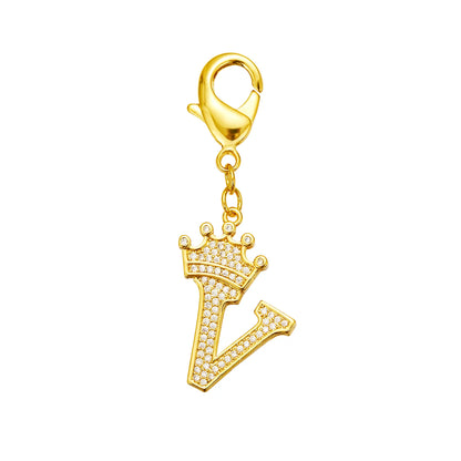 POPILY "Golden Crown" Pet Collar — Meticulously Crafted from 18K Gold-Plated Titanium Steel, Featuring a Clasp Exquisitely Set with Dazzling Cubic Zirconia. This Luxurious Collar Is Custom-Tailored for Large Dogs and Showcases a Stylish Cuban Link Design.