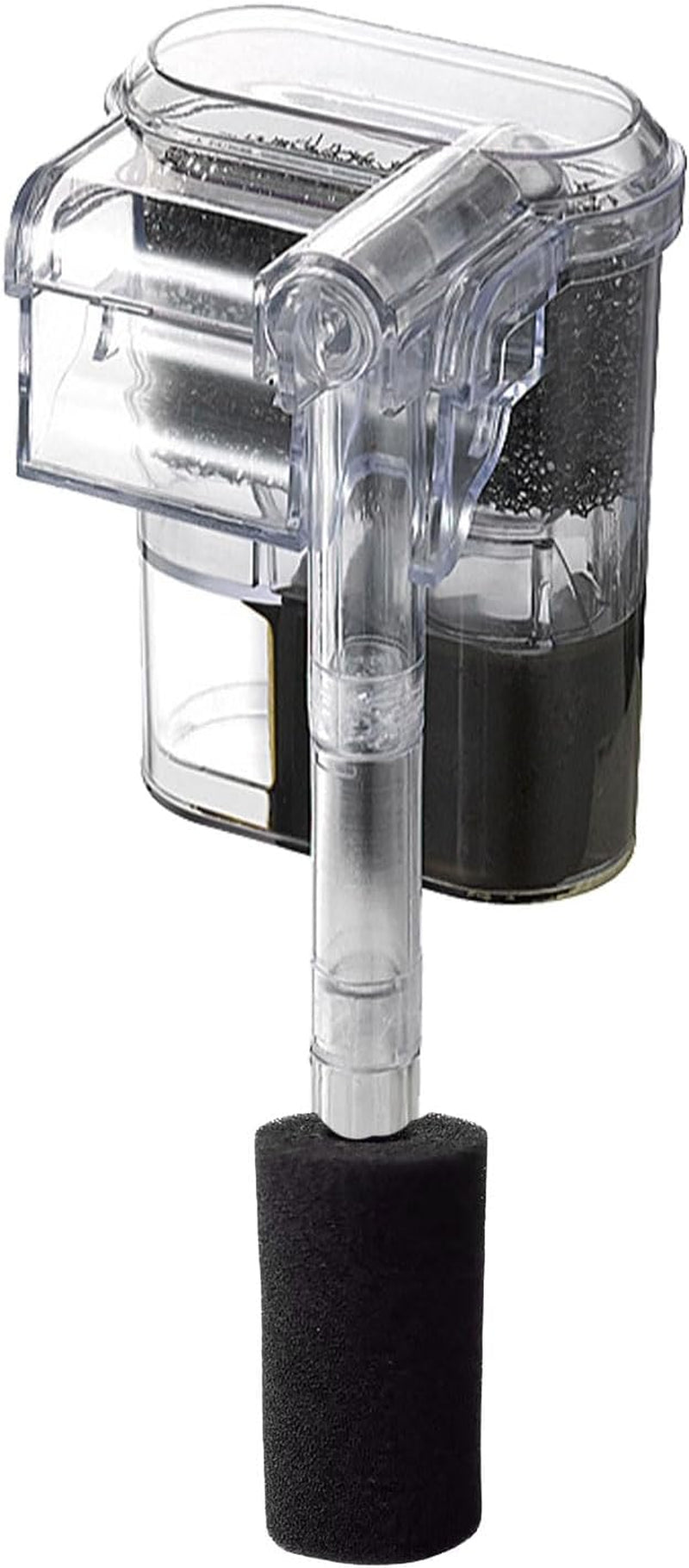 Quiet Aquarium Filter for Betta, Slim HOB Fish Tank Filter for 3-10 Gal Planted Aquariums & Aquascaping with 1 Pre-Filter Sponge ，Adjustable Flow，250L/H