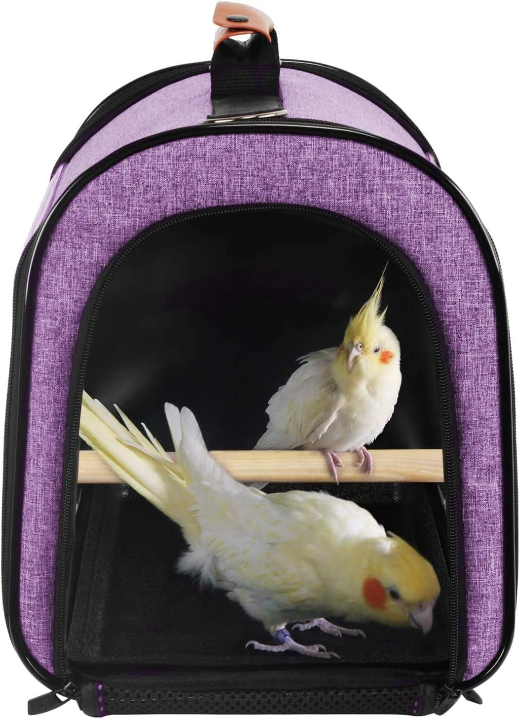 Bird Travel Bag Portable Pet Bird Parrot Carrier Transparent Breathable Travel Cage,Lightweight Bird Carrier,Bird Travel Cage (Carrier-Purple)