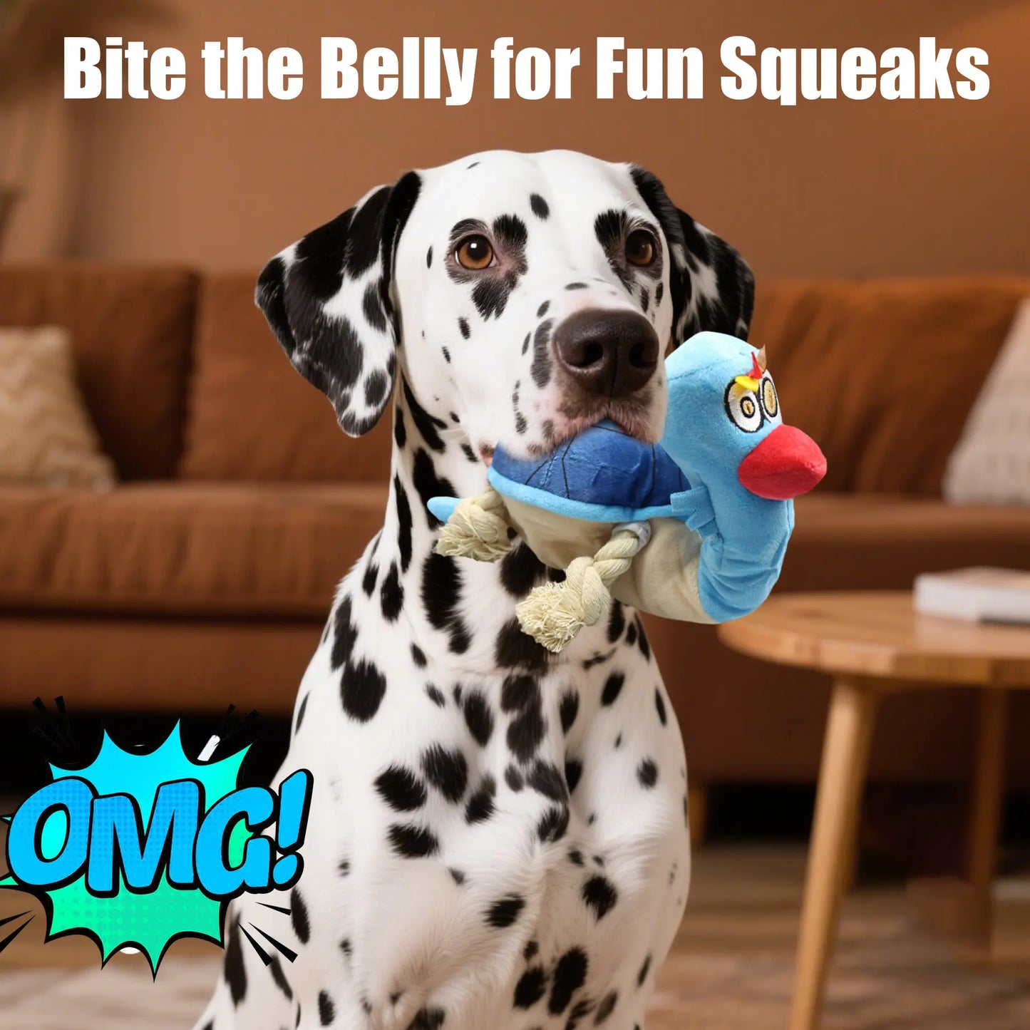 Interactive Plush Dog Toy - Squeaky Turtle with Rope Limbs for Engaging Play and Boredom Relief