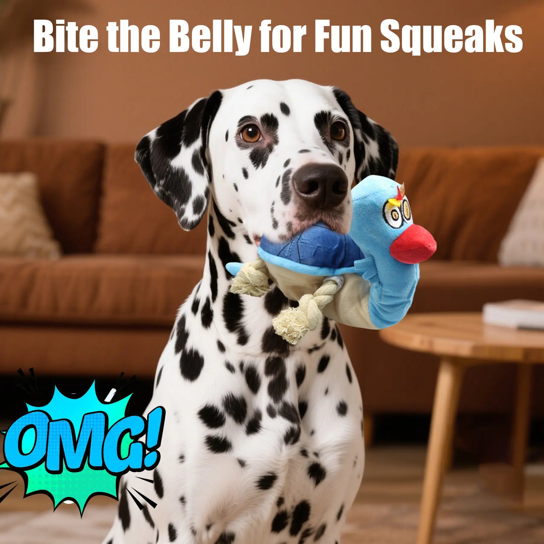 Interactive Plush Dog Toy - Squeaky Turtle with Rope Limbs for Engaging Play and Boredom Relief