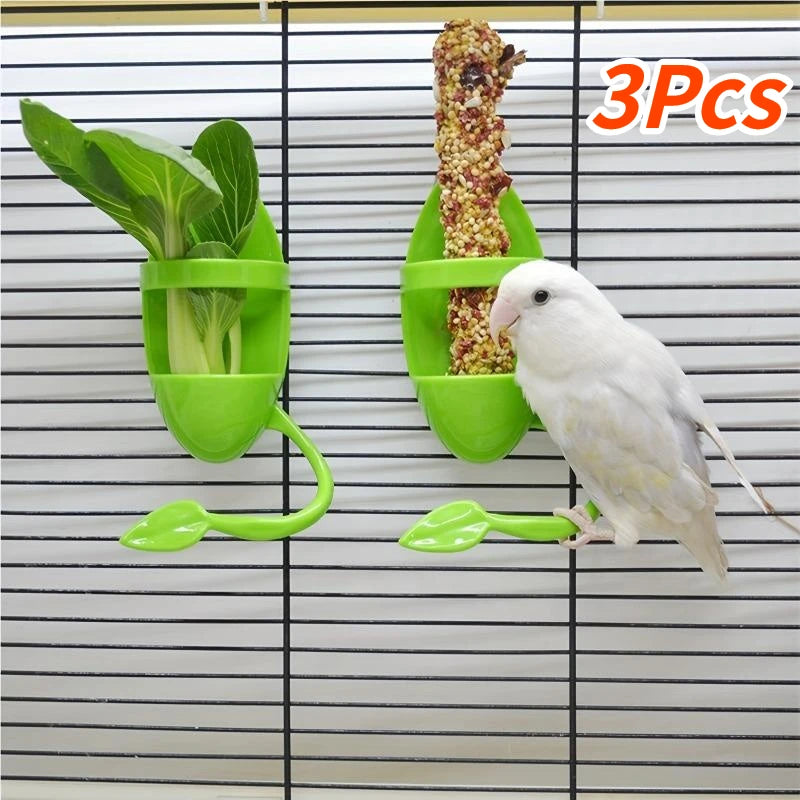 Bird Cuttlebone Holder Bird Cage Feeding Holder Vegetable Fruits Cuttlebone Holder for Parrot Budgies Parakeet Cockatiel