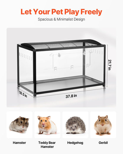 Hamster Cage, 360 Viewing Transparent Hamster Habitats, Small Animal Cage