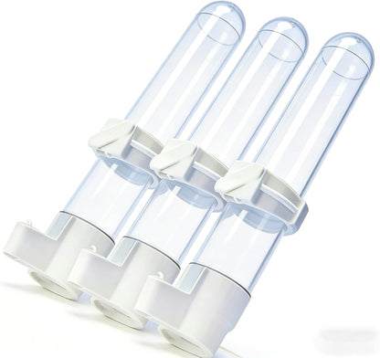 Automatic Bird Water Dispenser Cage Hanging Water Feeder with Anti-Spill Design for Parakeet Canary Small Parrot Lovebirds (3PCS 120Ml Water Dispenser)