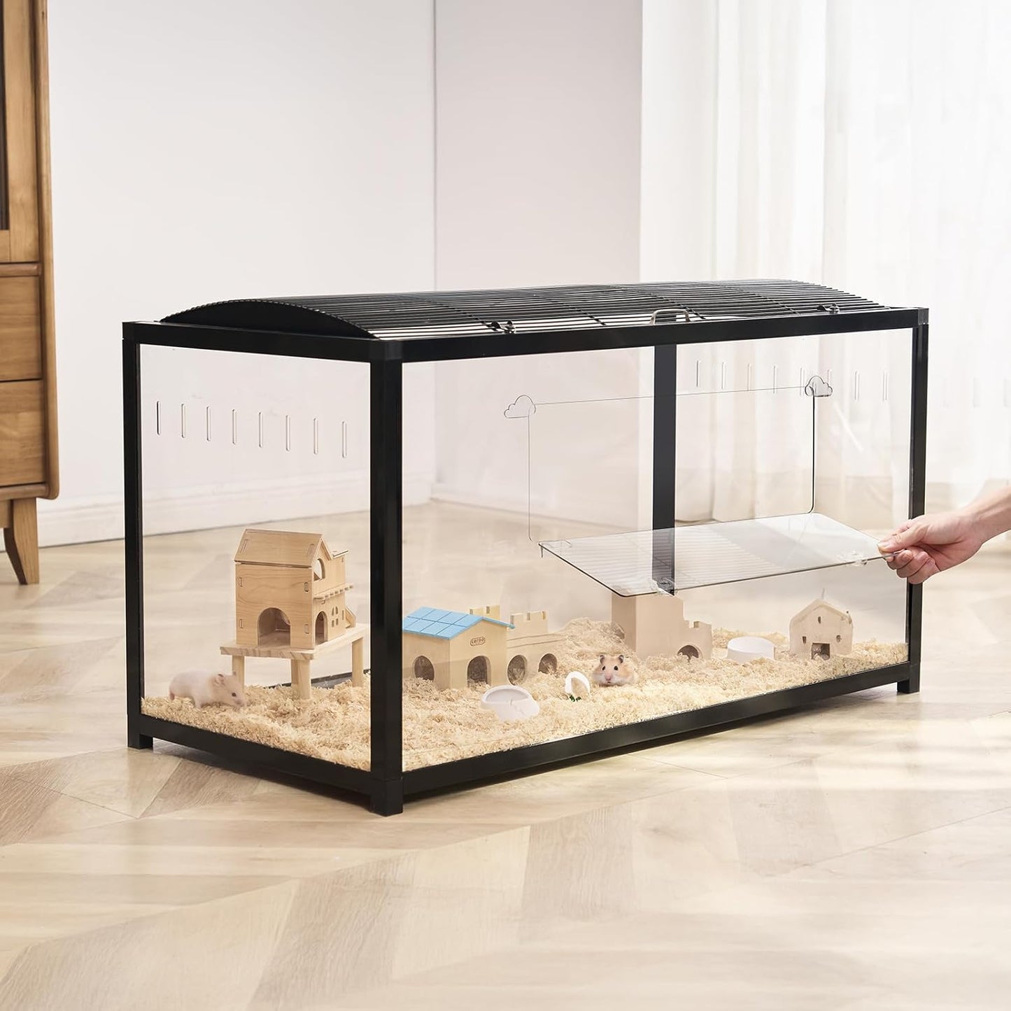 Hamster Cage, 360 Viewing Transparent Hamster Habitats, Small Animal Cage
