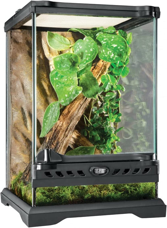 Glass Nano Terrarium Kit for Reptiles and Amphibians, Nano Tall - 8 X 8 X 12 Inches