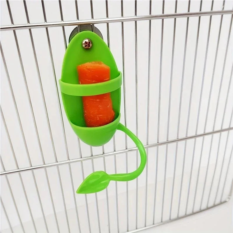 Bird Cuttlebone Holder Bird Cage Feeding Holder Vegetable Fruits Cuttlebone Holder for Parrot Budgies Parakeet Cockatiel