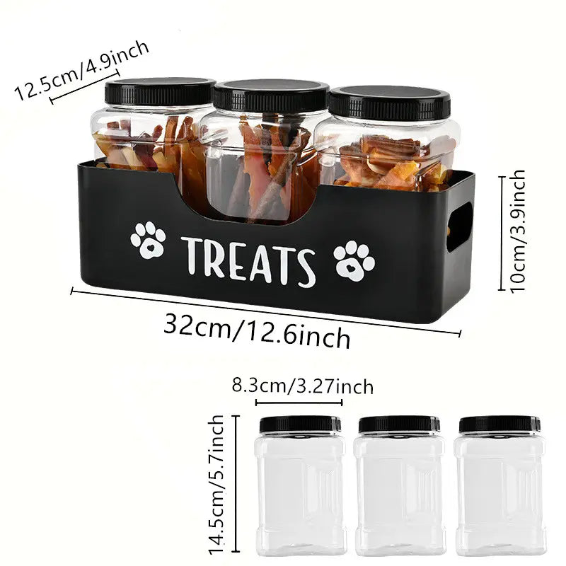 Pet Snack Storage Container - Handcrafted Wooden Feeding Stand for Dog and Cat Treats, Pine Material, Made in China