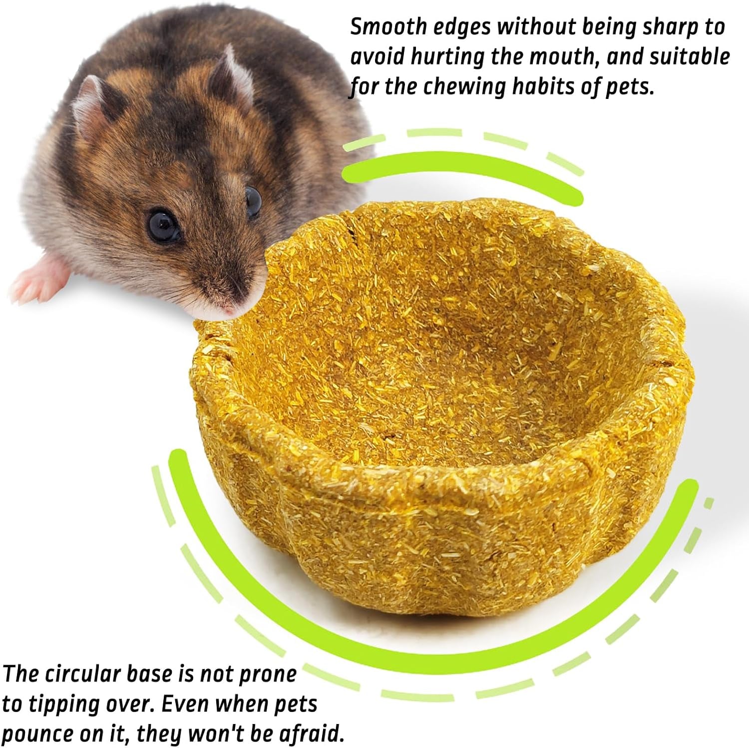 3 Pcs Hamster Edible Premium Timothy Hay Chew Bowl Pumpkin Blend Rabbit Treats for Teeth Chewing Chinchilla Chew & Decor Toys for Syrian Dwarf Hamsters Gerbils Mice