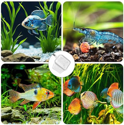 2-Pack White 3-Inch Aquarium Net – Small Fish Tank Tool for Shrimp & Bettas, Fast-Dry Mesh Scoop (Dual-Purpose Cleaner & Decor) by