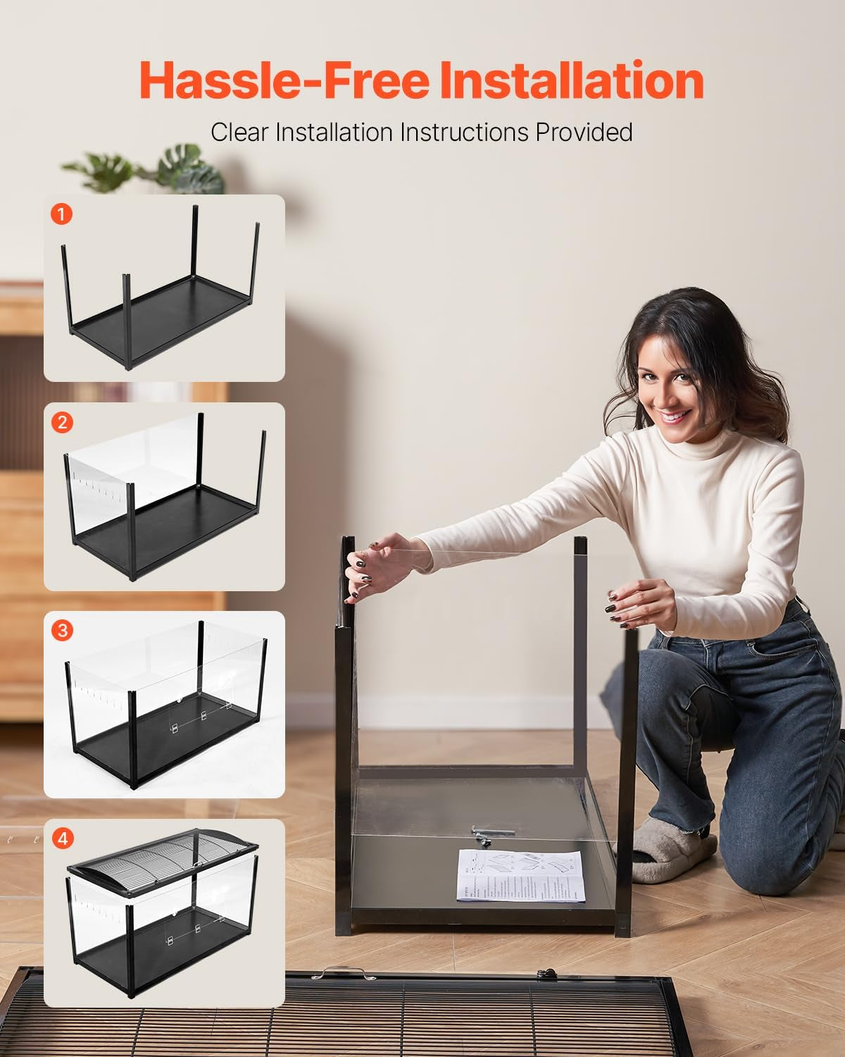 Hamster Cage, 360 Viewing Transparent Hamster Habitats, Small Animal Cage