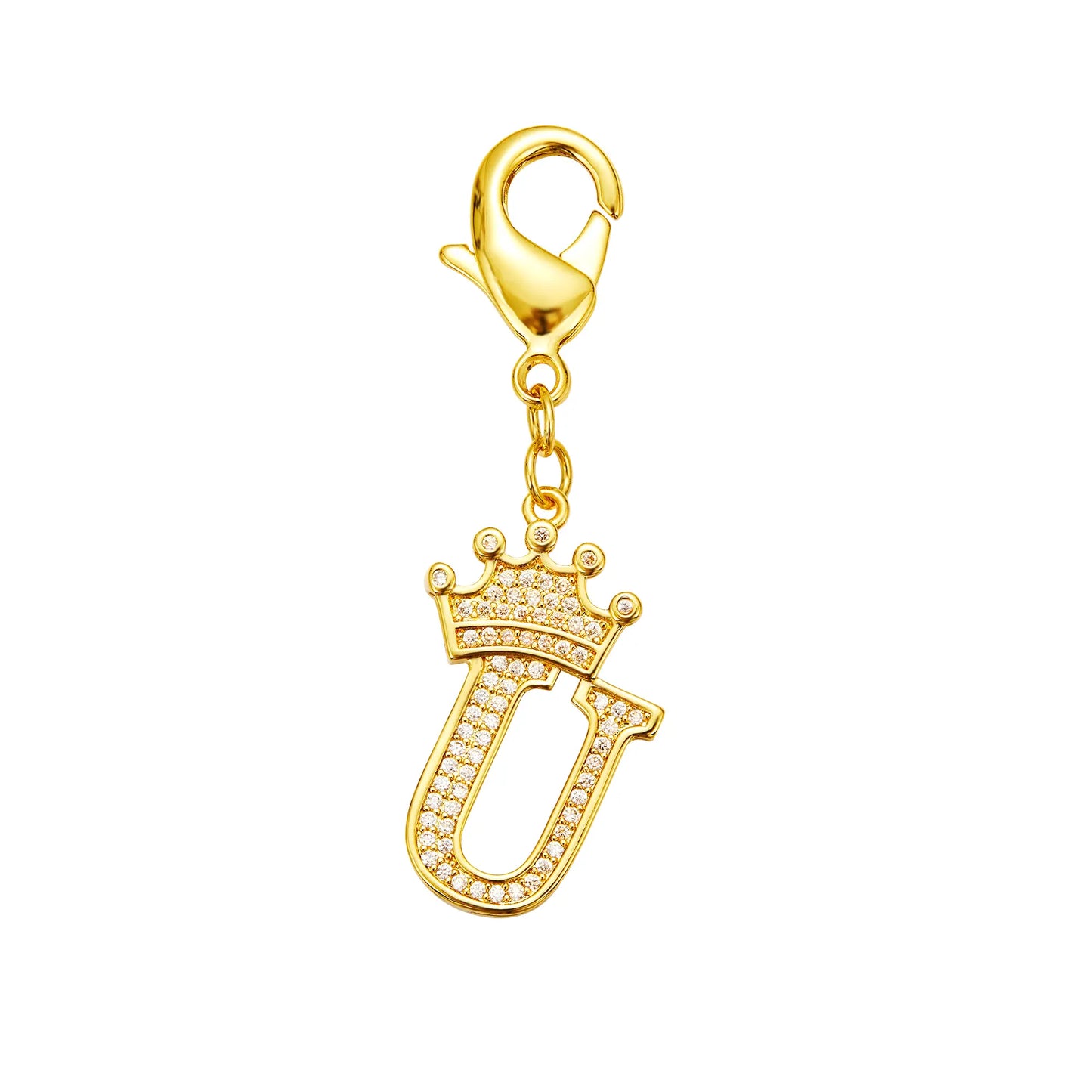 POPILY "Golden Crown" Pet Collar — Meticulously Crafted from 18K Gold-Plated Titanium Steel, Featuring a Clasp Exquisitely Set with Dazzling Cubic Zirconia. This Luxurious Collar Is Custom-Tailored for Large Dogs and Showcases a Stylish Cuban Link Design.