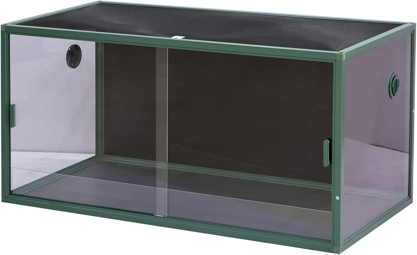 120 Gal Bearded Dragon Tank 4 X2 X2 Reptile Terrarium Enclosure with Sliding Glass Doors, Snake Enclosure Heavy Duty Top Screen Ventilation, Easy to Assemble Green