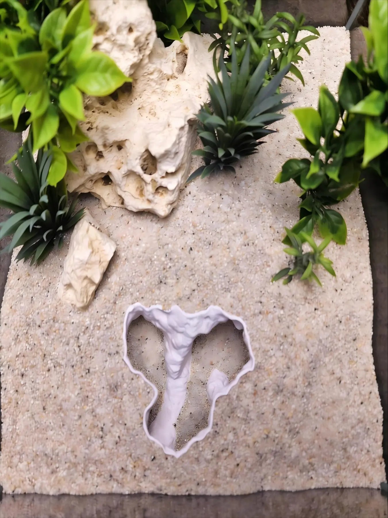 3D Printed Fish Tank Cave, Multi-Tunnel Escape Hideaway, Lava Texture, Betta Fish Tank Decor, Unique Aquatic Pet Habitat Decoration