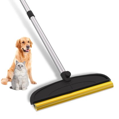 Adjustable Pet Hair Remover Brush with Hanging Ring - Versatile Cleaning Tool for Carpets and Floors, Ideal Gift for Pet Owners
