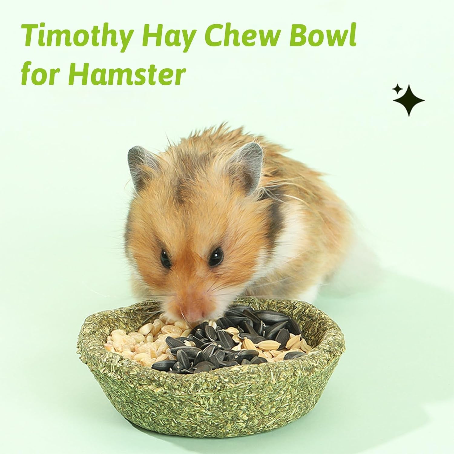 12 Pcs Hamster Edible Premium Timothy Hay Chew Bowl Rabbit Treats for Teeth Chewing Chinchilla Chew & Decor Toys for Syrian Dwarf Hamsters Gerbils Mice
