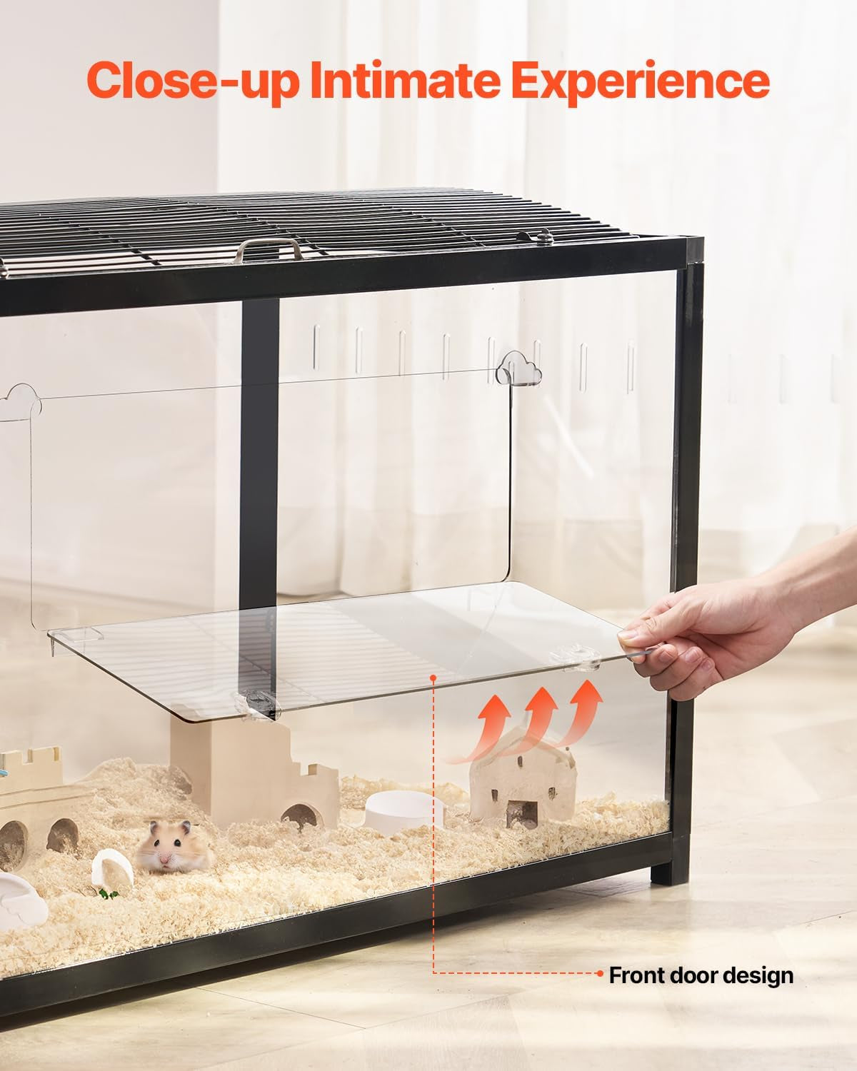 Hamster Cage, 360 Viewing Transparent Hamster Habitats, Small Animal Cage
