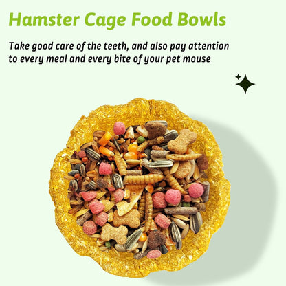 3 Pcs Hamster Edible Premium Timothy Hay Chew Bowl Pumpkin Blend Rabbit Treats for Teeth Chewing Chinchilla Chew & Decor Toys for Syrian Dwarf Hamsters Gerbils Mice