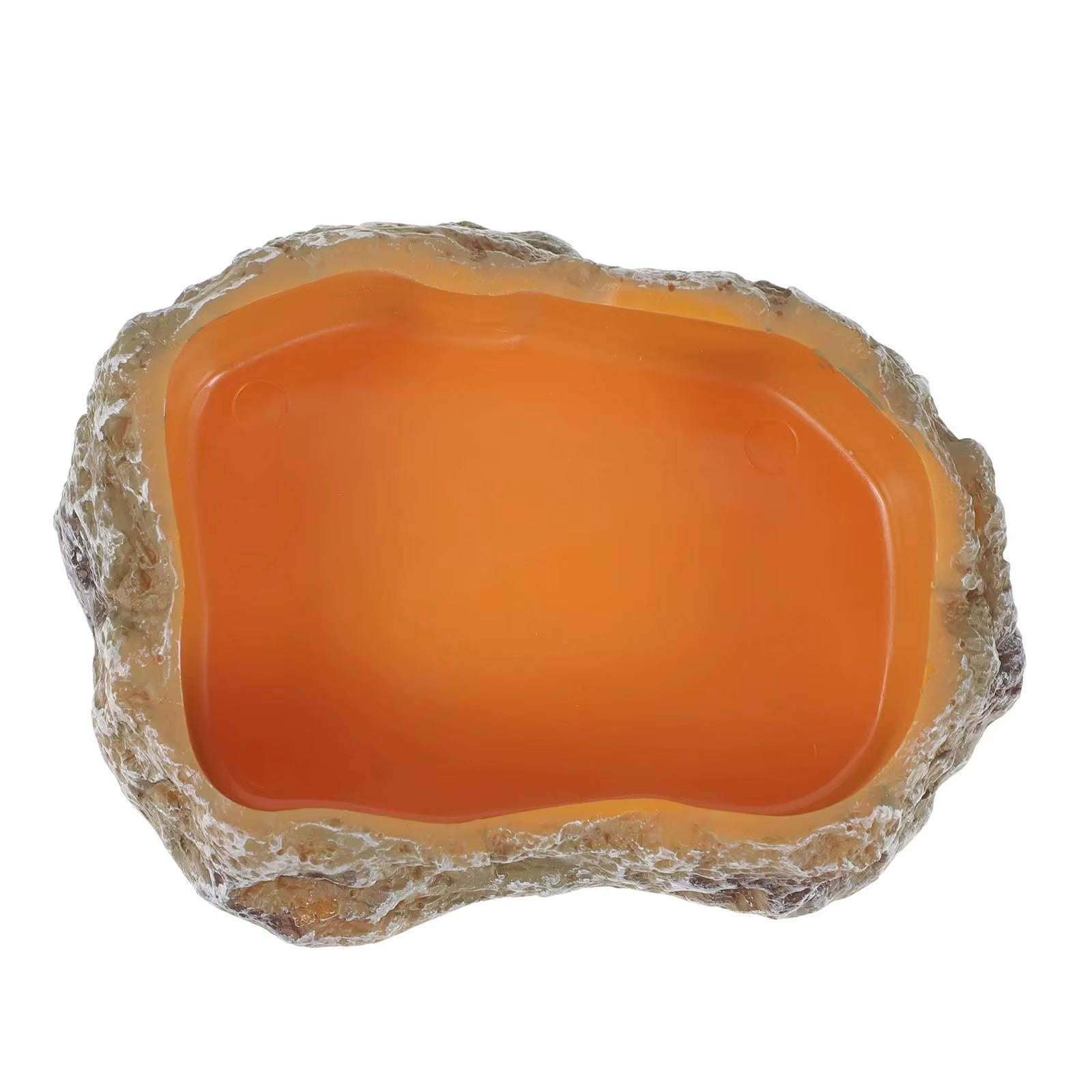 Reptile Water Bowls Decorative Terrarium Habitat Decoration Resin Feeding Bowl for Frog Tortoise Turtle Leopard Gecko