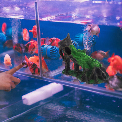 Aquarium Landscape Tree Stump Trunk Hollow Betta Cichlid Cave Rocks for Fish Hiding Tank Decoration Decorations
