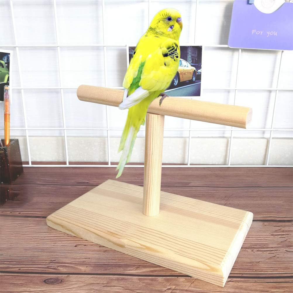 Bird Training Stand, Portable Tabletop Bird Perch Spin Training Perch for Parakeets Conures Lovebirds or Cockatiels