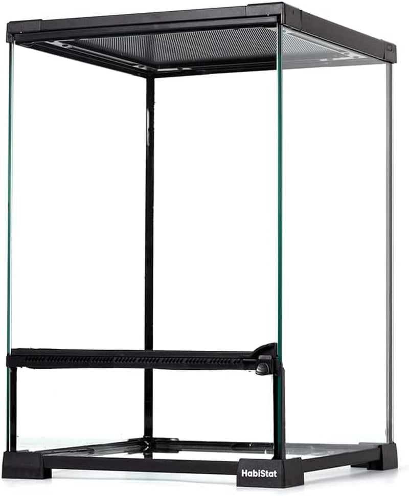 Glass Terrarium for Reptiles 12"X12"X18" – Stackable Reptile Enclosure for Inverts & Amphibians with Lock & Waterproof Base, Ideal Terrarium Tank for Chameleons, Geckos and Bioactive Setups